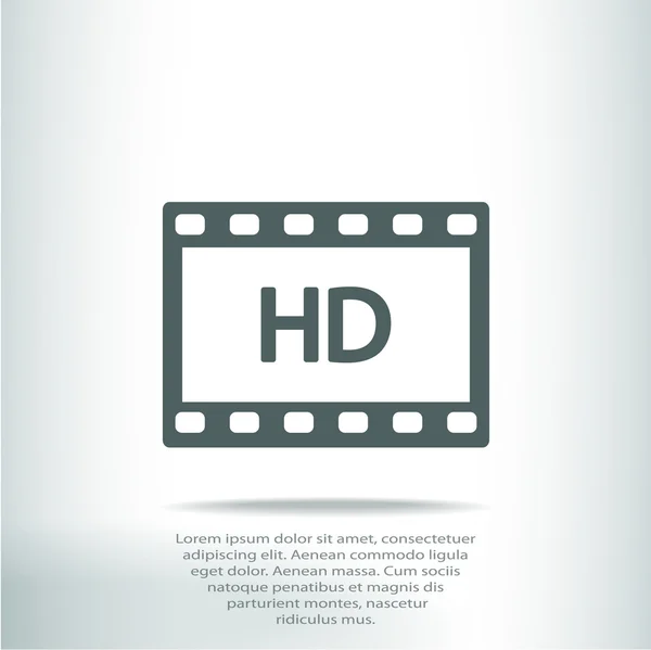 Icono de vídeo HD — Archivo Imágenes Vectoriales