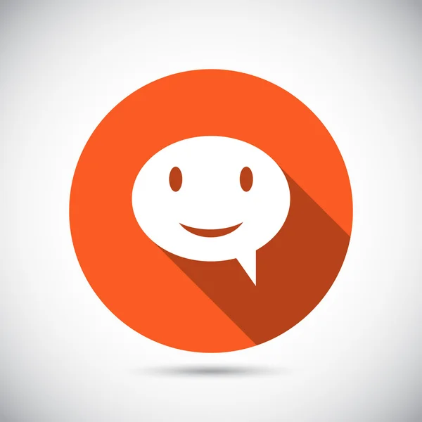 Smile talking bubble icon — Stock Vector