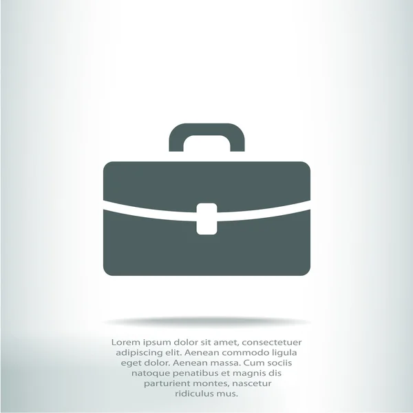 Ikona walizki Płaska konstrukcja — Wektor stockowy