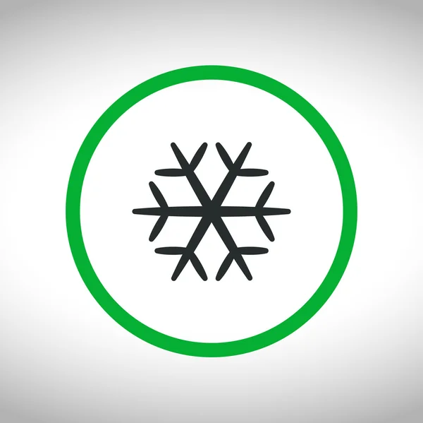 Copo de nieve icono plano — Vector de stock