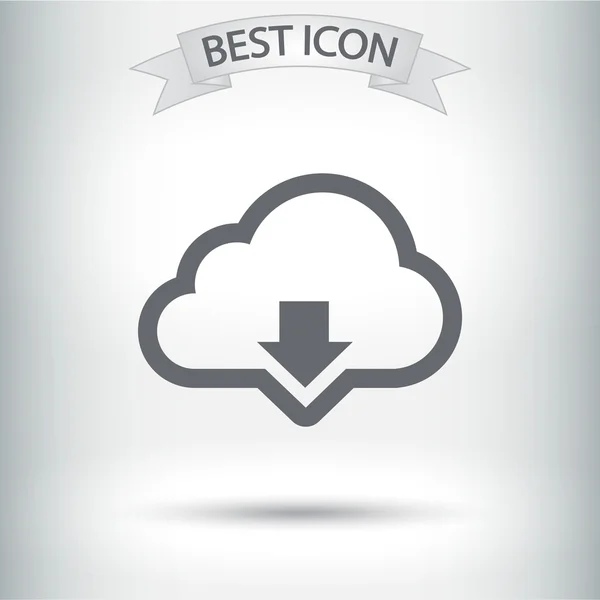 Cloud computing download icon — Stock Vector