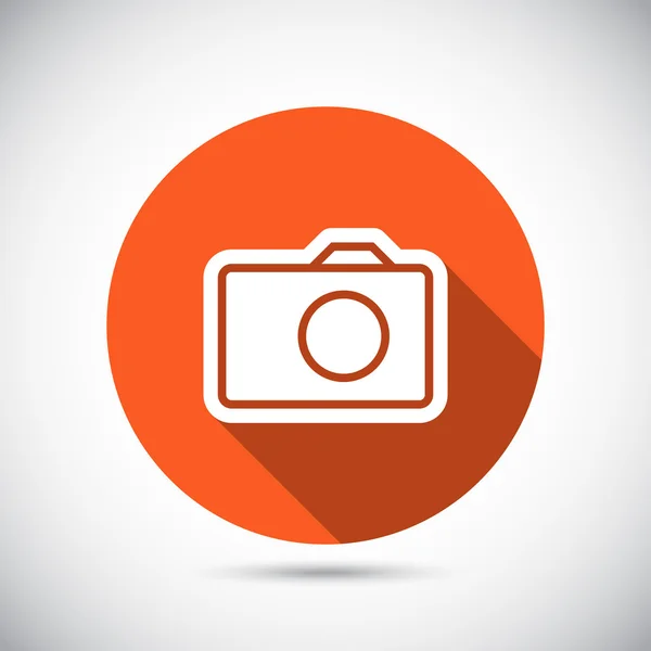 Icona piatta fotocamera — Vettoriale Stock