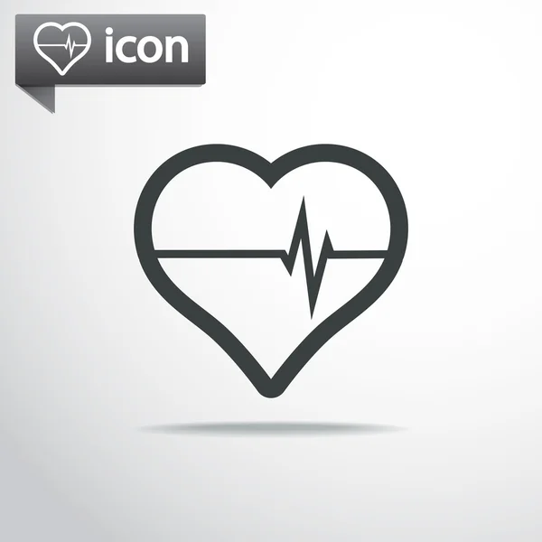 Corazón icono de diseño plano — Vector de stock