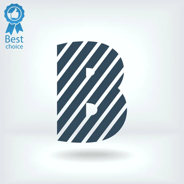 Zebra alfabet letter b — Stockvector