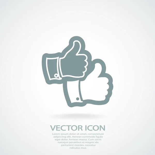 Pulgar hacia arriba icono — Vector de stock