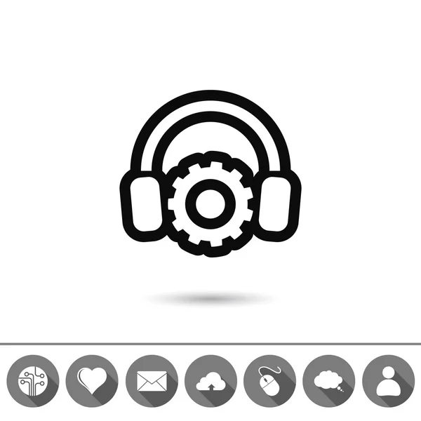 Illustration zum Kopfhörer-Symbol — Stockvektor