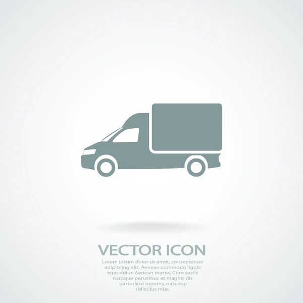 Camión icono plano — Vector de stock