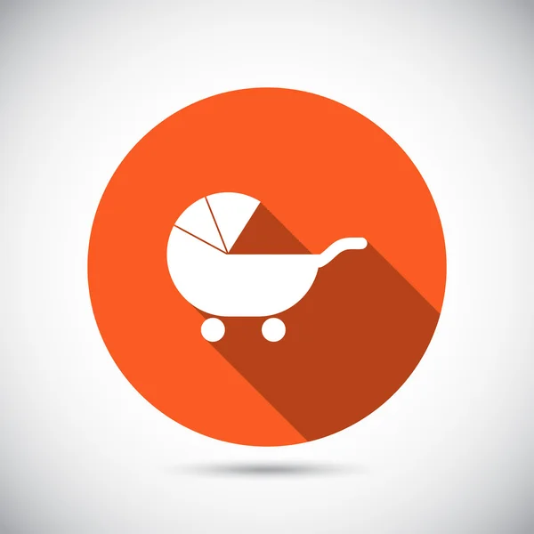 Baby Carriage Silhouette icon — Stock Vector