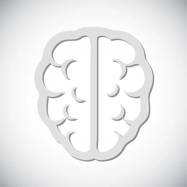 Brain icon Flat design style — Stock Vector