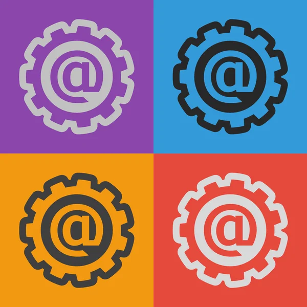 Icono de Internet por correo electrónico — Vector de stock