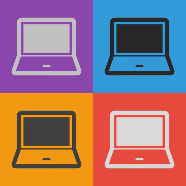 Laptop pictogram ontwerp — Stockvector