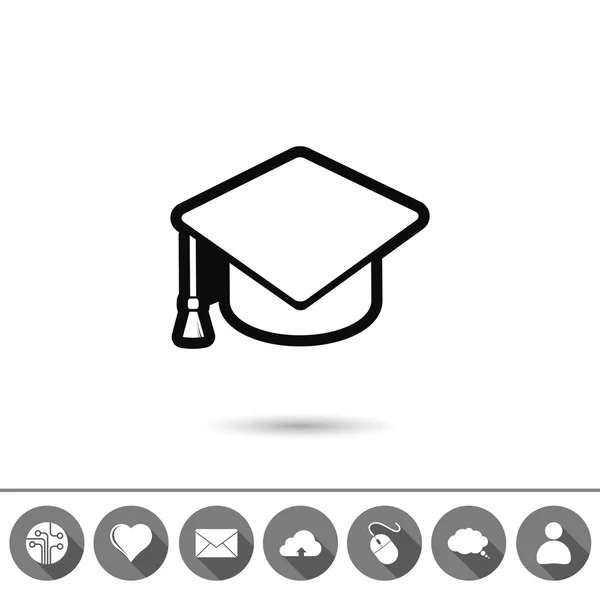 Icono de la tapa de graduación — Vector de stock