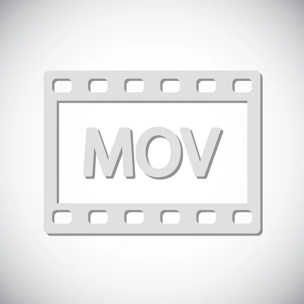 MOV Diseño de icono de vídeo — Vector de stock