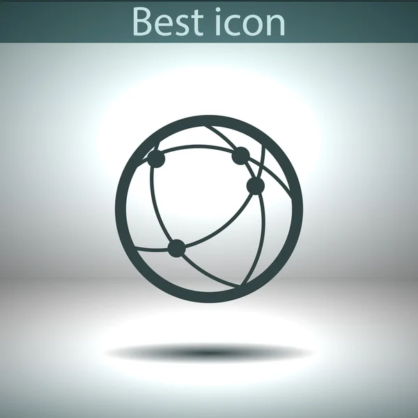 Maailmanlaajuinen teknologia tai sosiaalinen verkostokuvake — vektorikuva