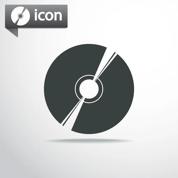 Het pictogram cd of dvd — Stockvector