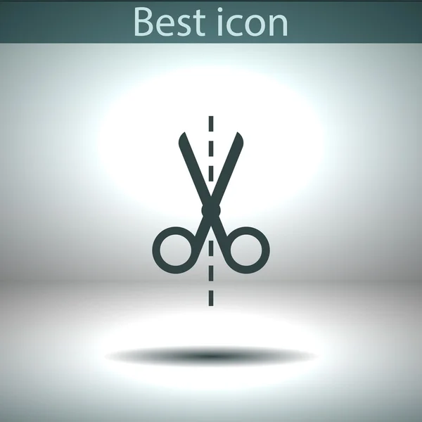 Tijeras Icono plano — Archivo Imágenes Vectoriales