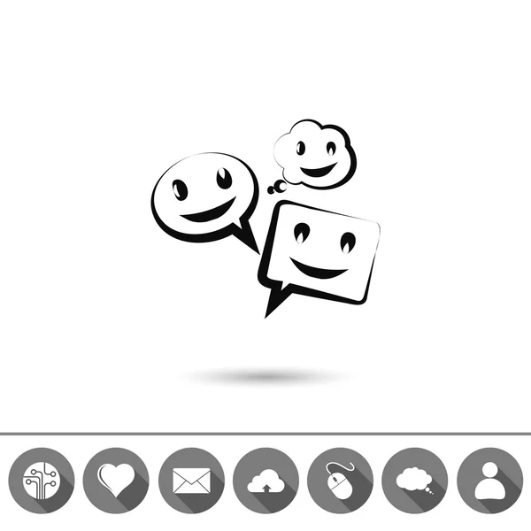 Smile talking bubble icon — Stock Vector