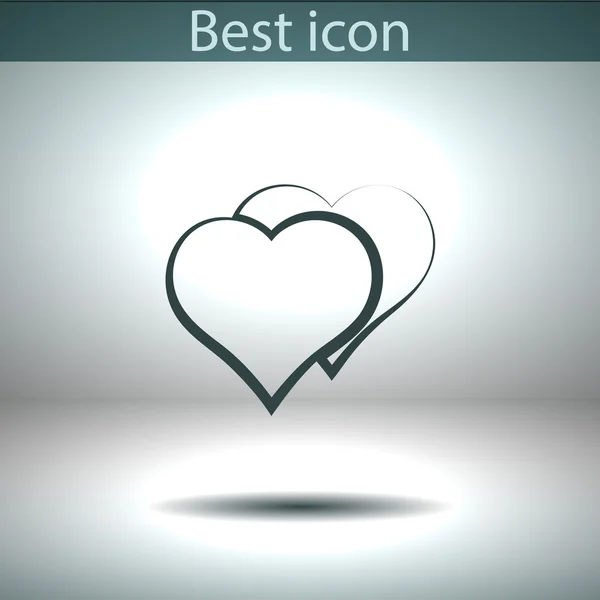 Icono del corazón — Vector de stock