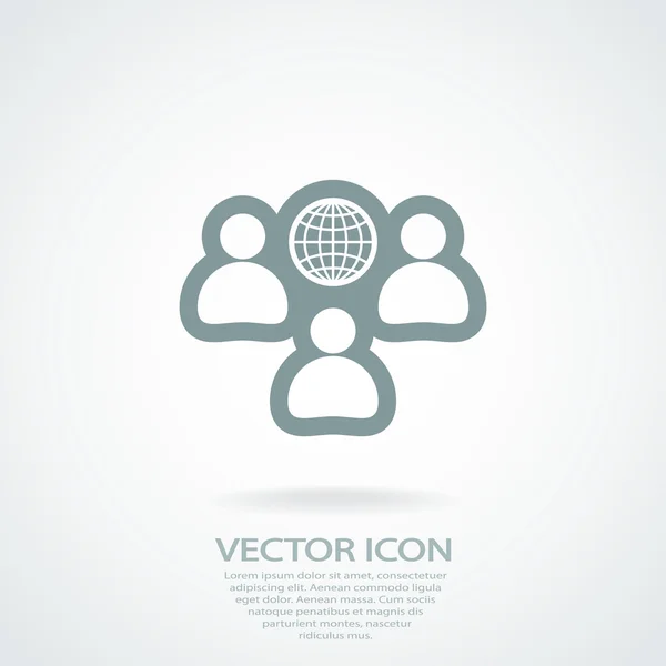 Concepto de comunicación. icono de conexión — Vector de stock