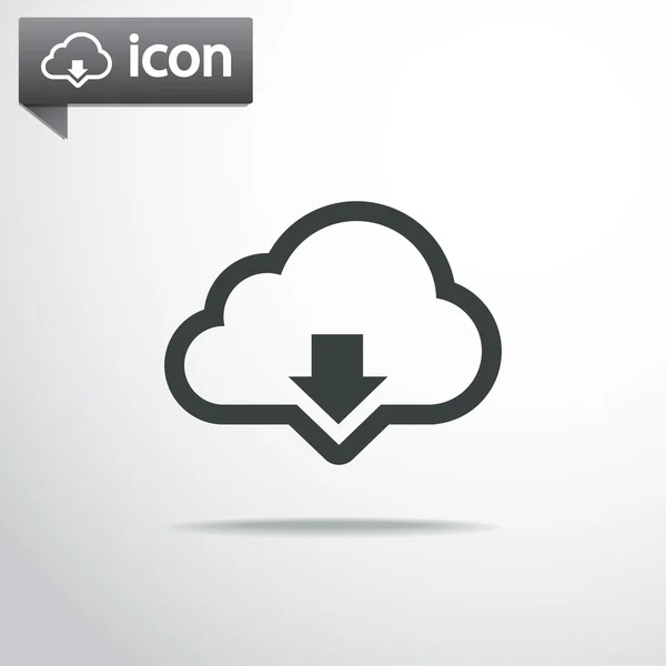 Cloud computing icono de descarga — Archivo Imágenes Vectoriales