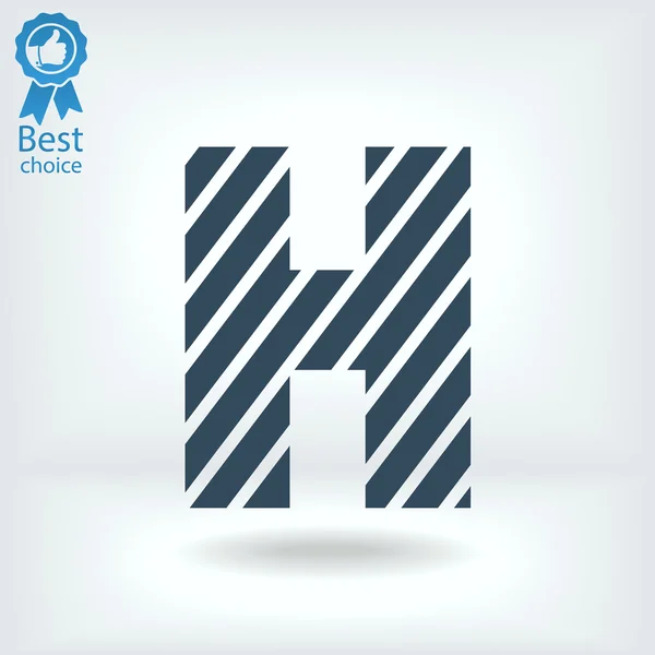 Zebra alfabet letter H — Stockvector