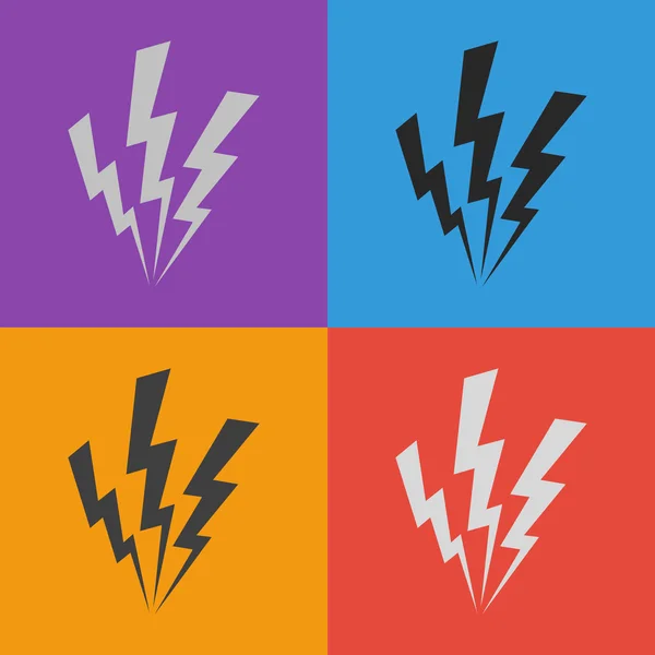 Lightning icon design — Stock Vector