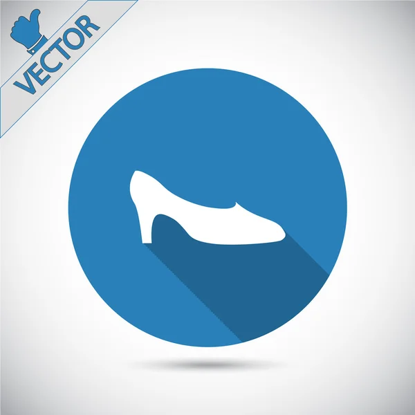 Ícone sapatos femininos — Vetor de Stock