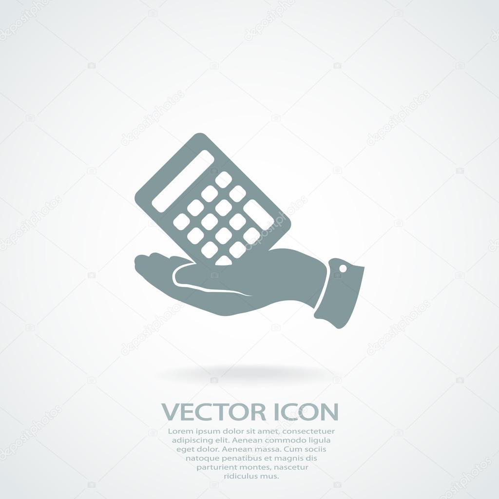 Calculator icon Flat design