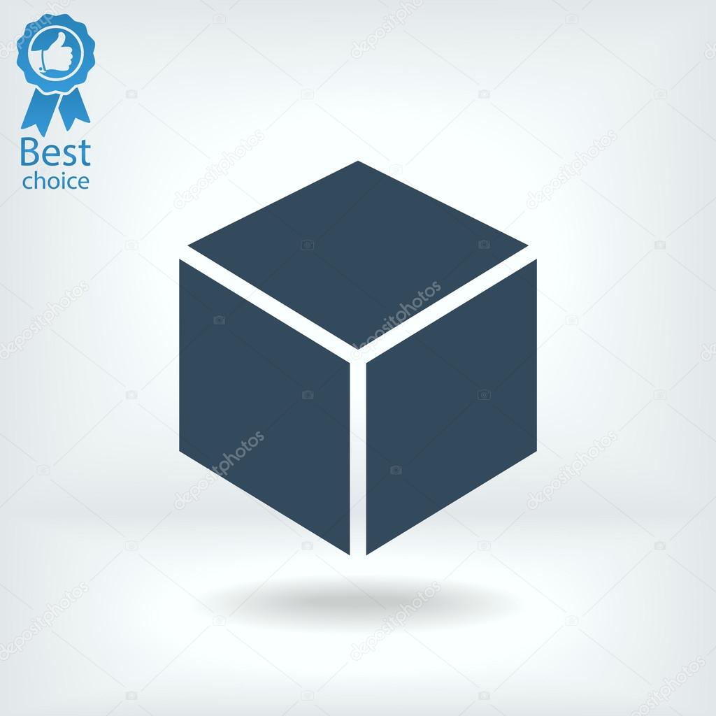 3d cube logo design icon