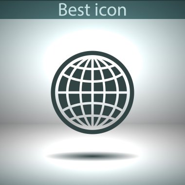 Küre simgesi düz tasarım