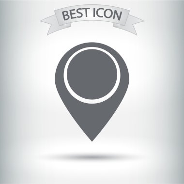 harita işaretçisi düz simgesi