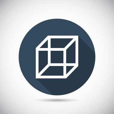 3D küp logo tasarım simgesi