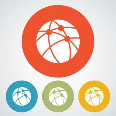 Küresel teknoloji ya da sosyal ağ simgesini