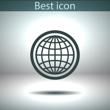 Küre simgesi düz tasarım