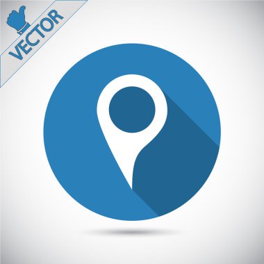 harita işaretçisi düz simgesi