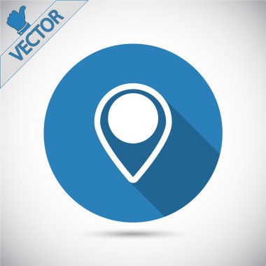 harita işaretçisi düz simgesi