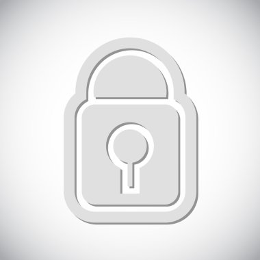 Kilit simgesi. Düz tasarım stili