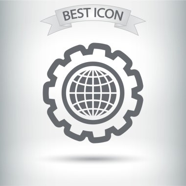 Küre simgesi düz tasarım