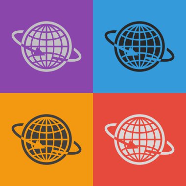 Küre simgesi düz tasarım