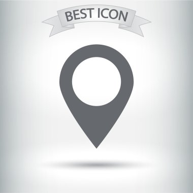 harita işaretçisi düz simgesi