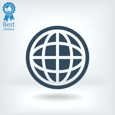 Küre simgesi düz tasarım