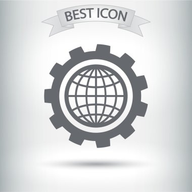 Küre simgesi düz tasarım