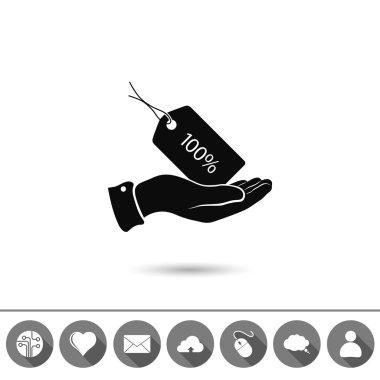 yüzde 100'e ' ın bir ses etiketi simgesi