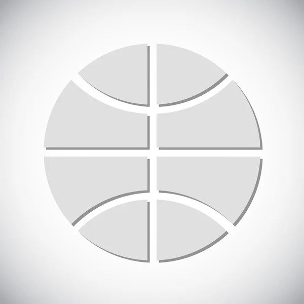 Icono de pelota de baloncesto — Vector de stock