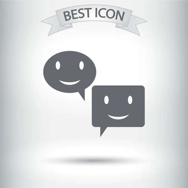 Sonrisa hablando icono de la burbuja — Vector de stock