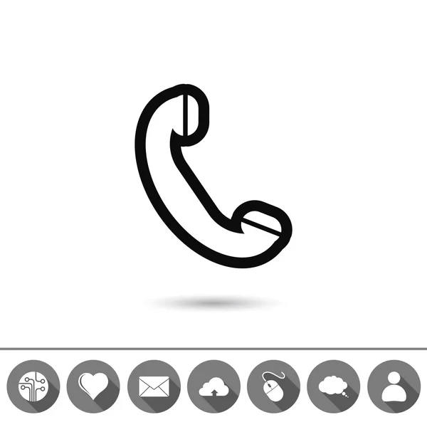 Телефон, плоскі значок — стоковий вектор