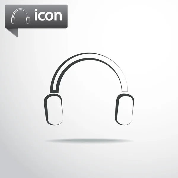 Auriculares icono de diseño — Vector de stock