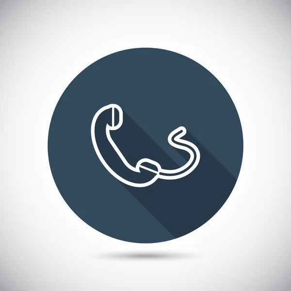 Telefoon, platte pictogram — Stockvector