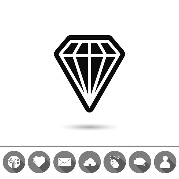 Icono de diamante — Archivo Imágenes Vectoriales