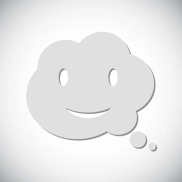 Smile talking bubble icon — Stock Vector